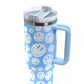 Smiley Face 40oz Stainless Steel Tumbler