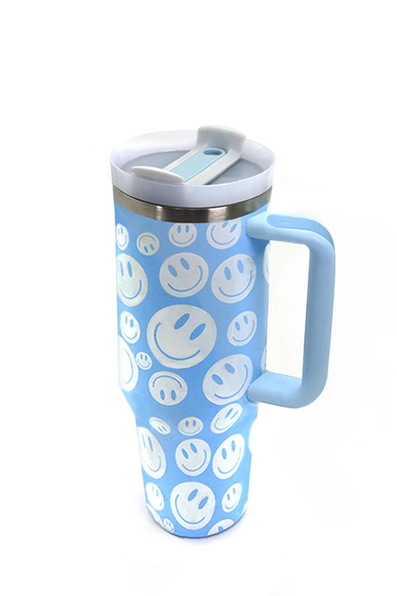 Smiley Face 40oz Stainless Steel Tumbler