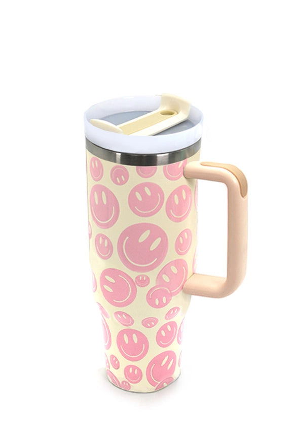 Smiley Face 40oz Stainless Steel Tumbler