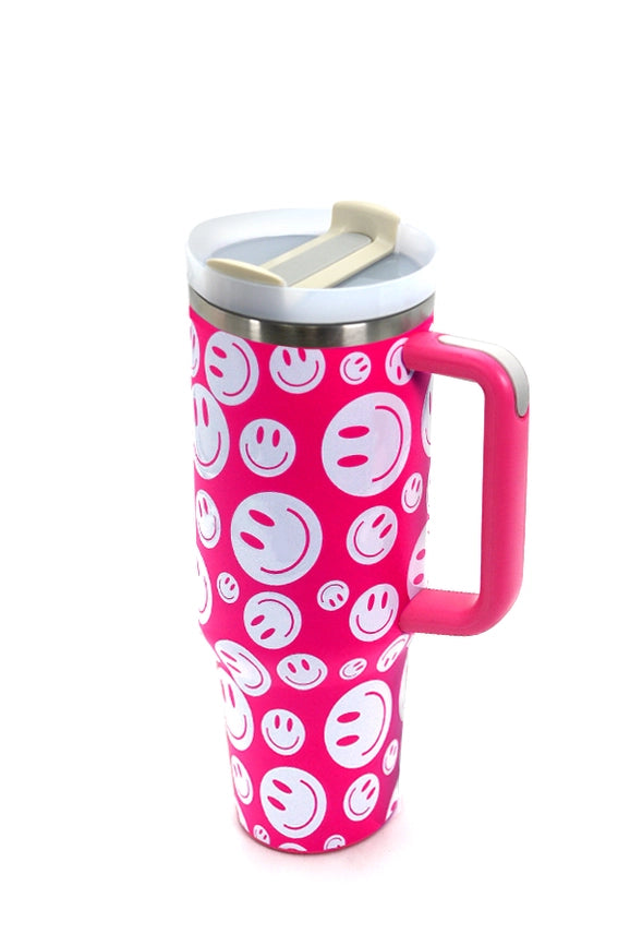 Smiley Face 40oz Stainless Steel Tumbler