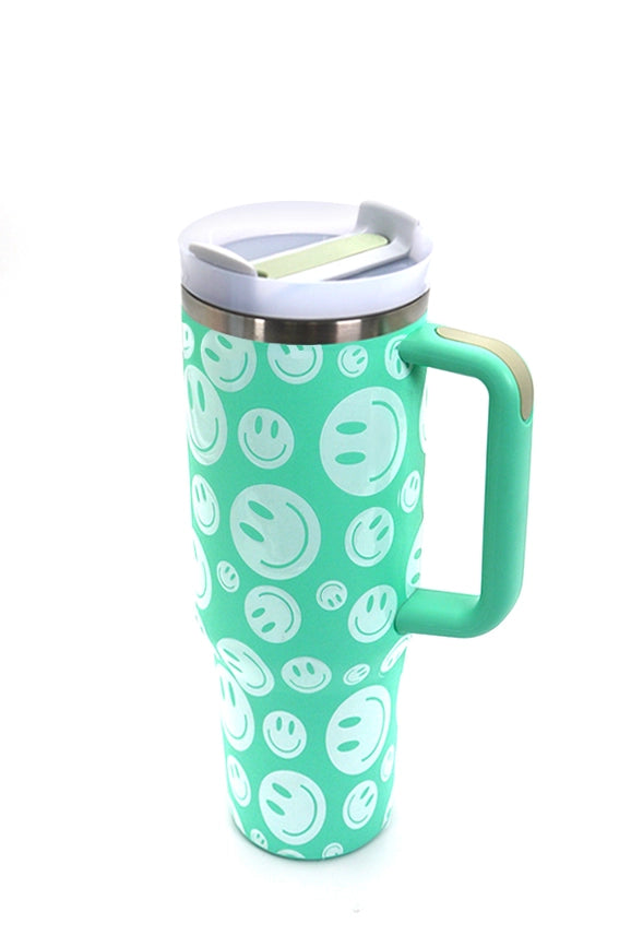 Smiley Face 40oz Stainless Steel Tumbler